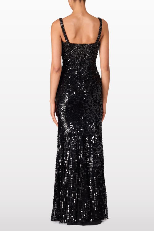 Jenny Packham Mirabeau Sequin-embellished Maxi Dress In Black