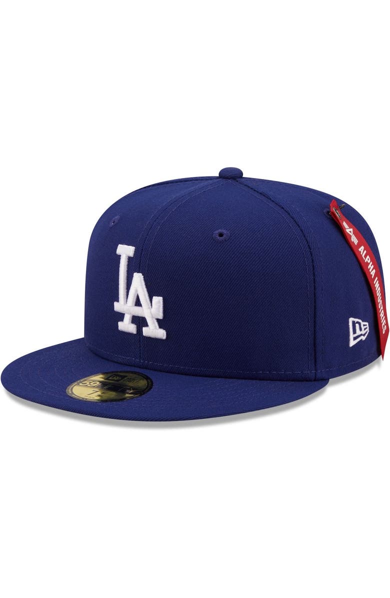 New Era Men's New Era x Alpha Industries Royal Los Angeles Dodgers 59FIFTY Fitted Hat, Main, color, 
