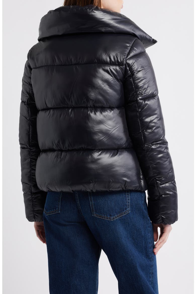 Isla Water Resistant Puffer Coat, Alternate, color, BLACK