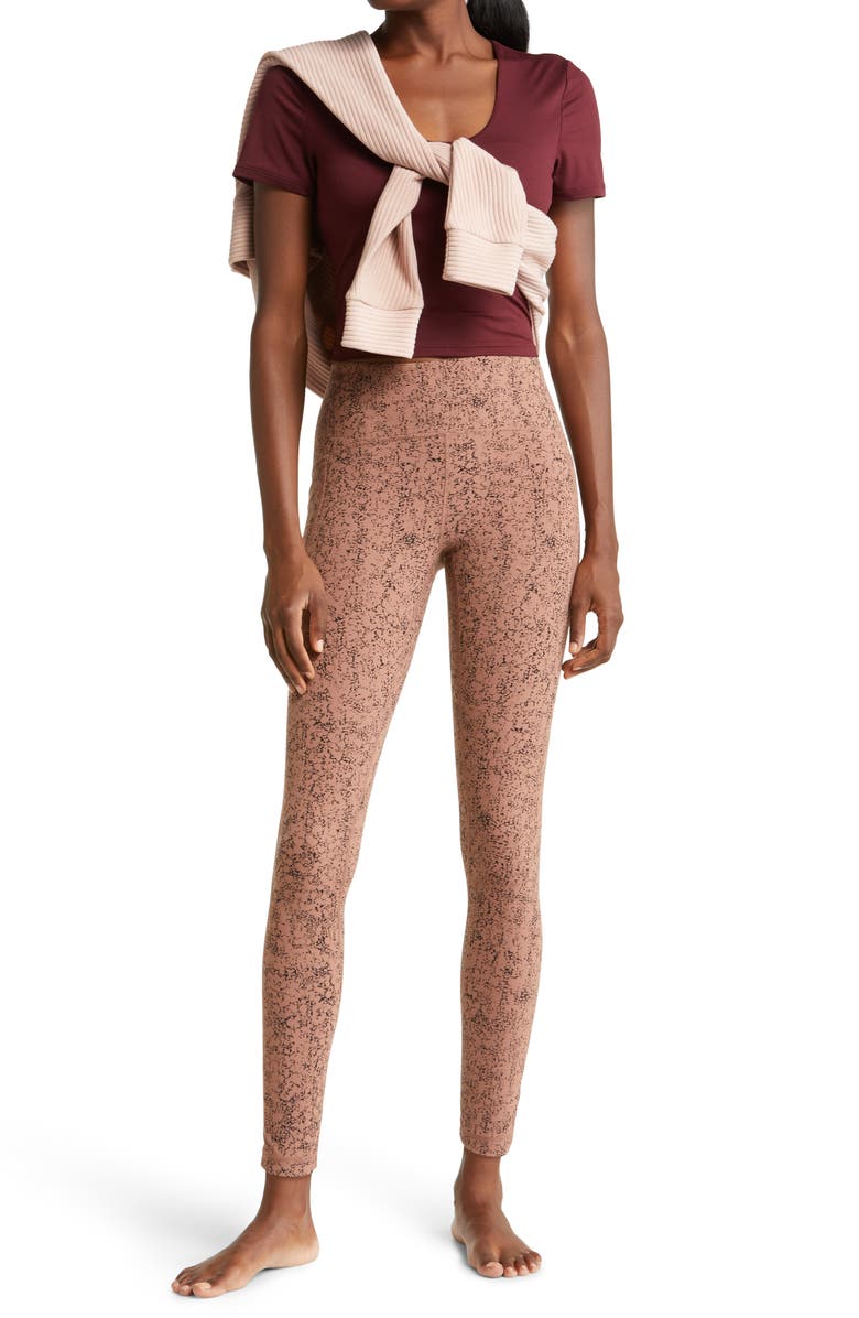 Zella Studio Luxe High Waist Pocket Leggings, Alternate, color,