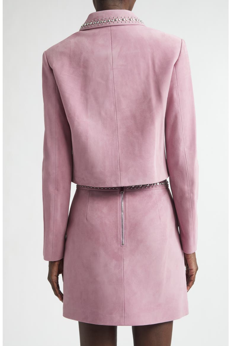 Studded Collar Suede Jacket, Alternate, color, DUSTY MAUVE