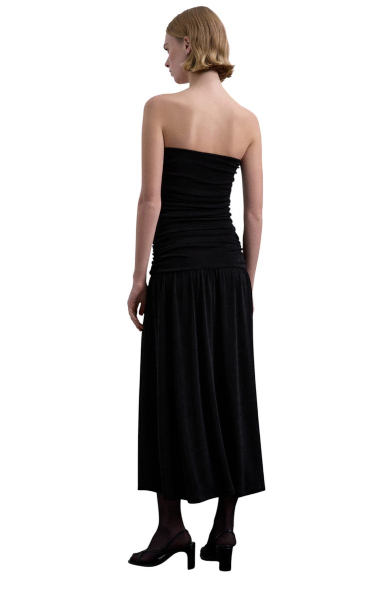 Scalpers Gathered Knit Dress, Alternate, color, Black