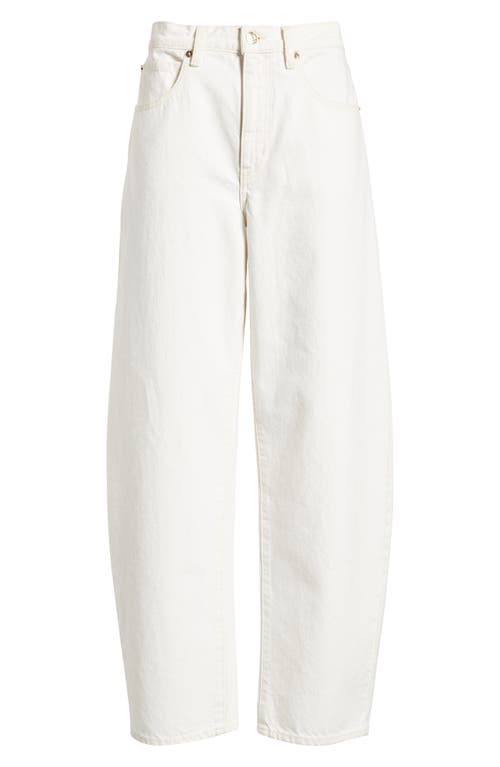 Frame Womens Au Natural Clean Braided-waistband Straight-leg Mid-rise Jeans In Au Natural Clean