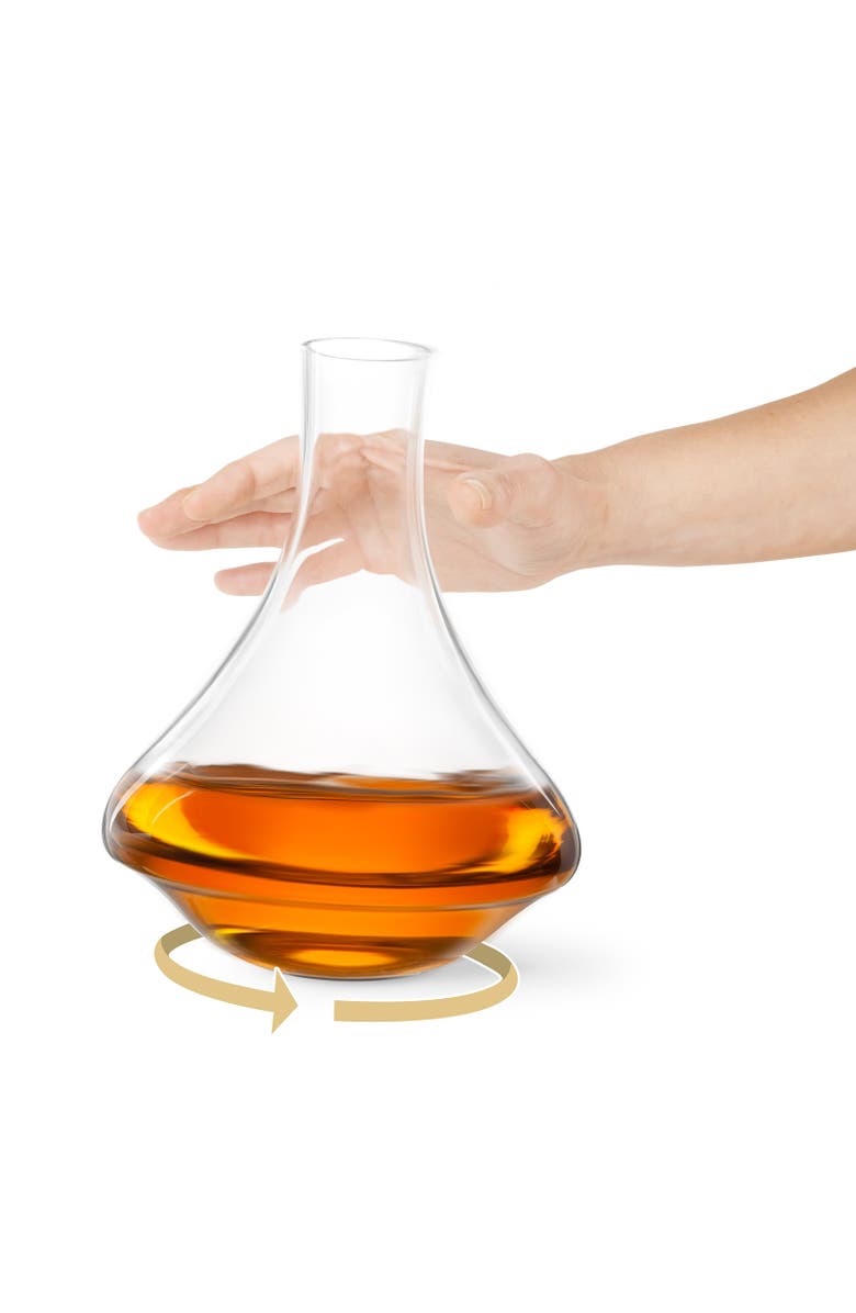 FINAL TOUCH Revolve - Revolving Spirits Decanter with Stopper, Alternate, color, Clear