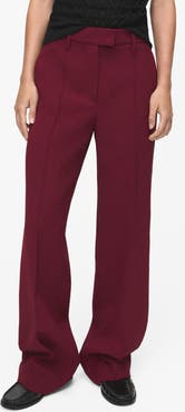 MANGO Seamed Straight Leg Pants