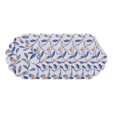 Laurelwood Quilted Round 100% Cotton Set of 6 Placemat 17"