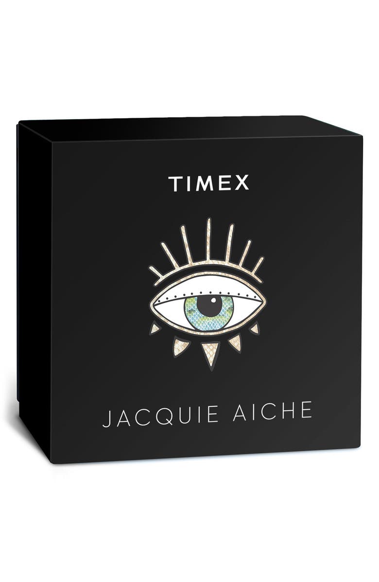 Timex<sup>®</sup> x Jacquie Aiche Legacy Malachite Flower Bracelet Watch, 36mm, Alternate, color, 