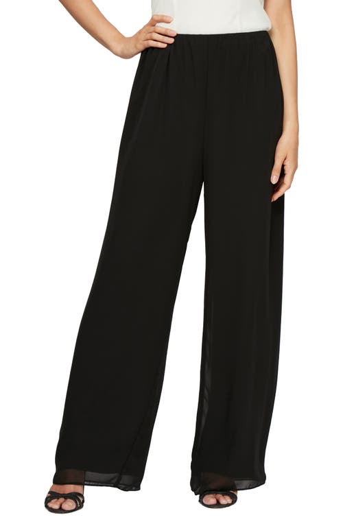 Alex Evenings Chiffon Palazzo Pants in Black  product