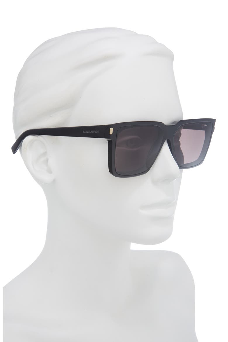 59mm Square Sunglasses, Alternate, color, BLACK BLACK GREY