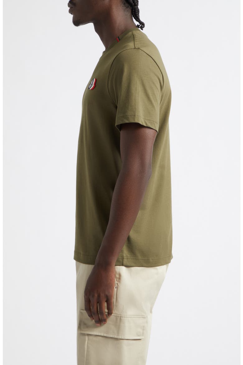 Tricolor Logo Patch T-Shirt, Alternate, color, OLIVE NIGHT