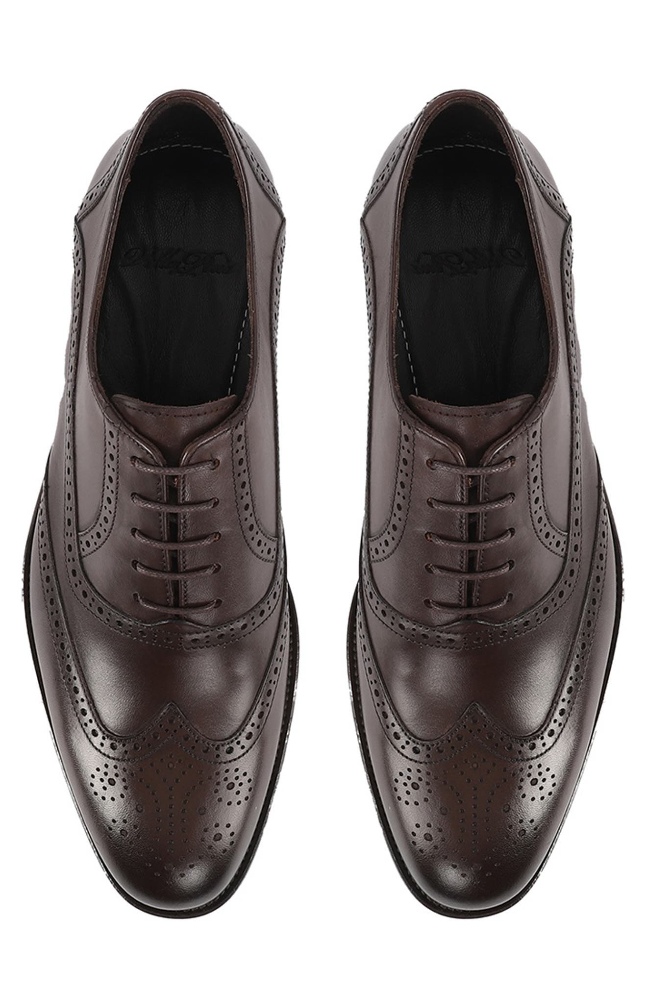 VELLAPAIS Condotti Brogue Oxford, Alternate, color, Dark Brown
