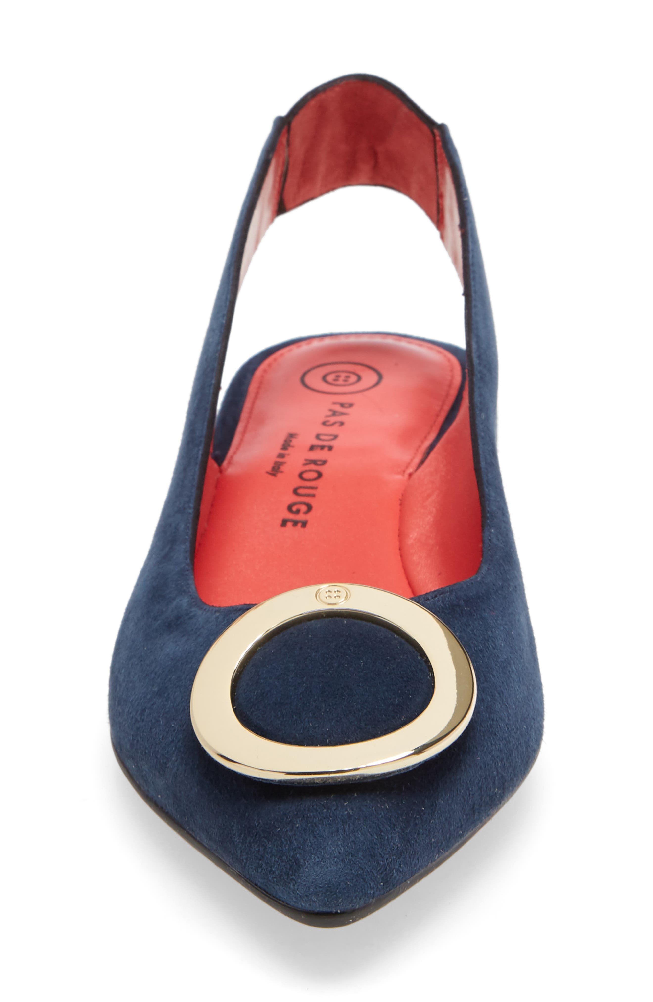 Pas de Rouge Janet Slingback Pointy Toe Flat, Alternate, color, 