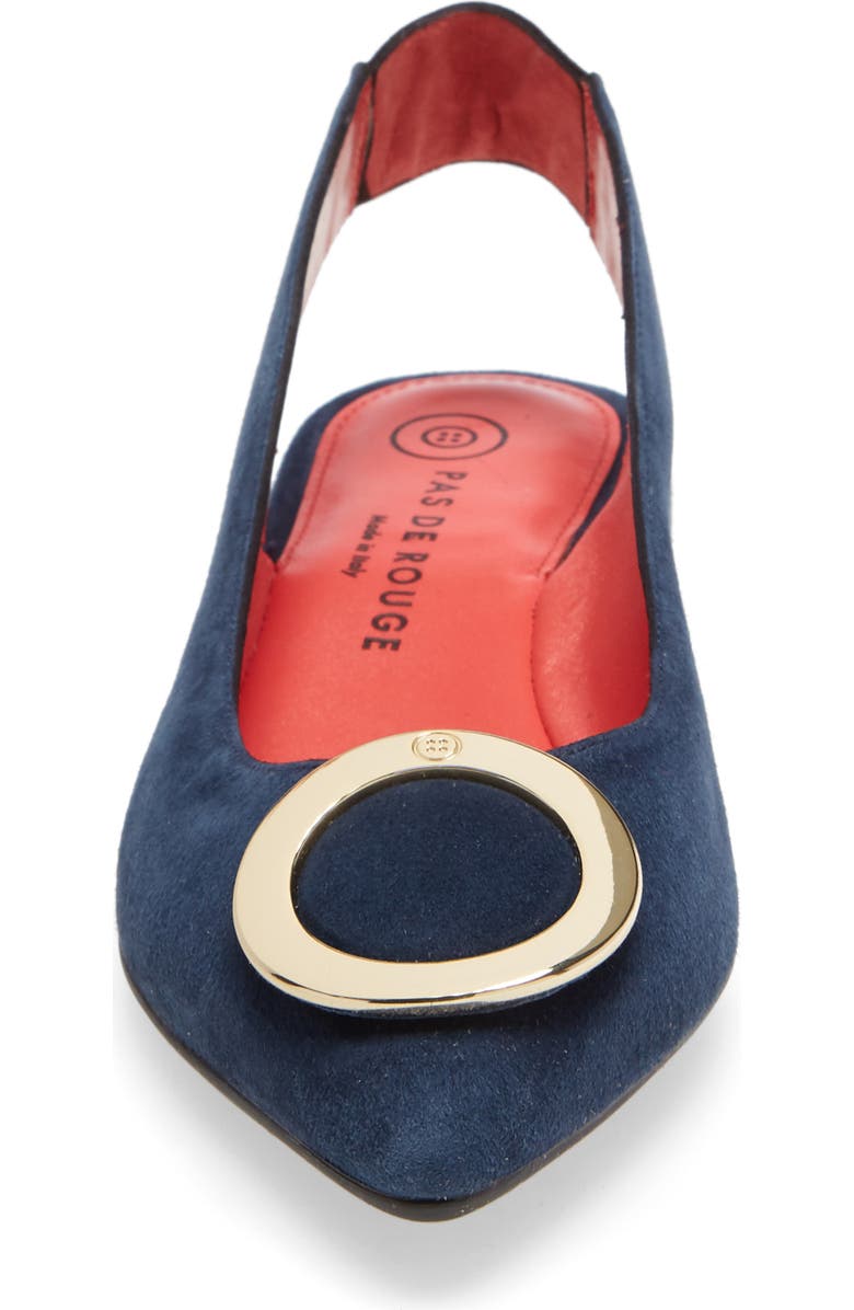 Pas de Rouge Janet Slingback Pointy Toe Flat, Alternate, color,