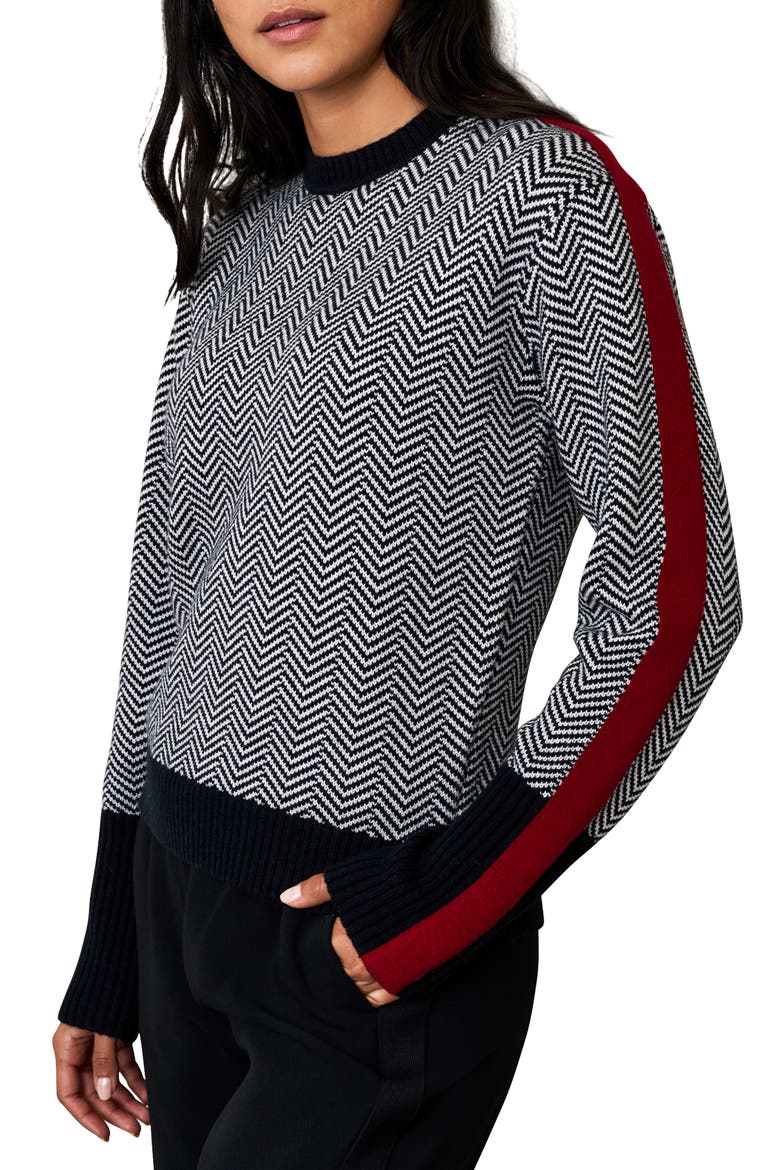 Uptown Herringbone Sweater, Alternate, color, PURE BLACK