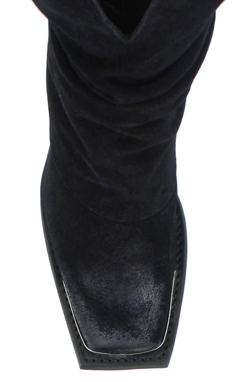 Zigi Western Boot In Black Suede