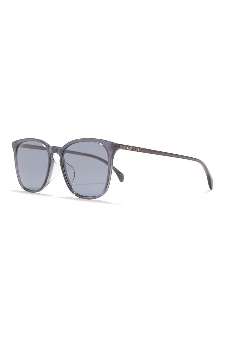 55mm Square Sunglasses, Alternate, color, GREY GREY BLUE/BLU