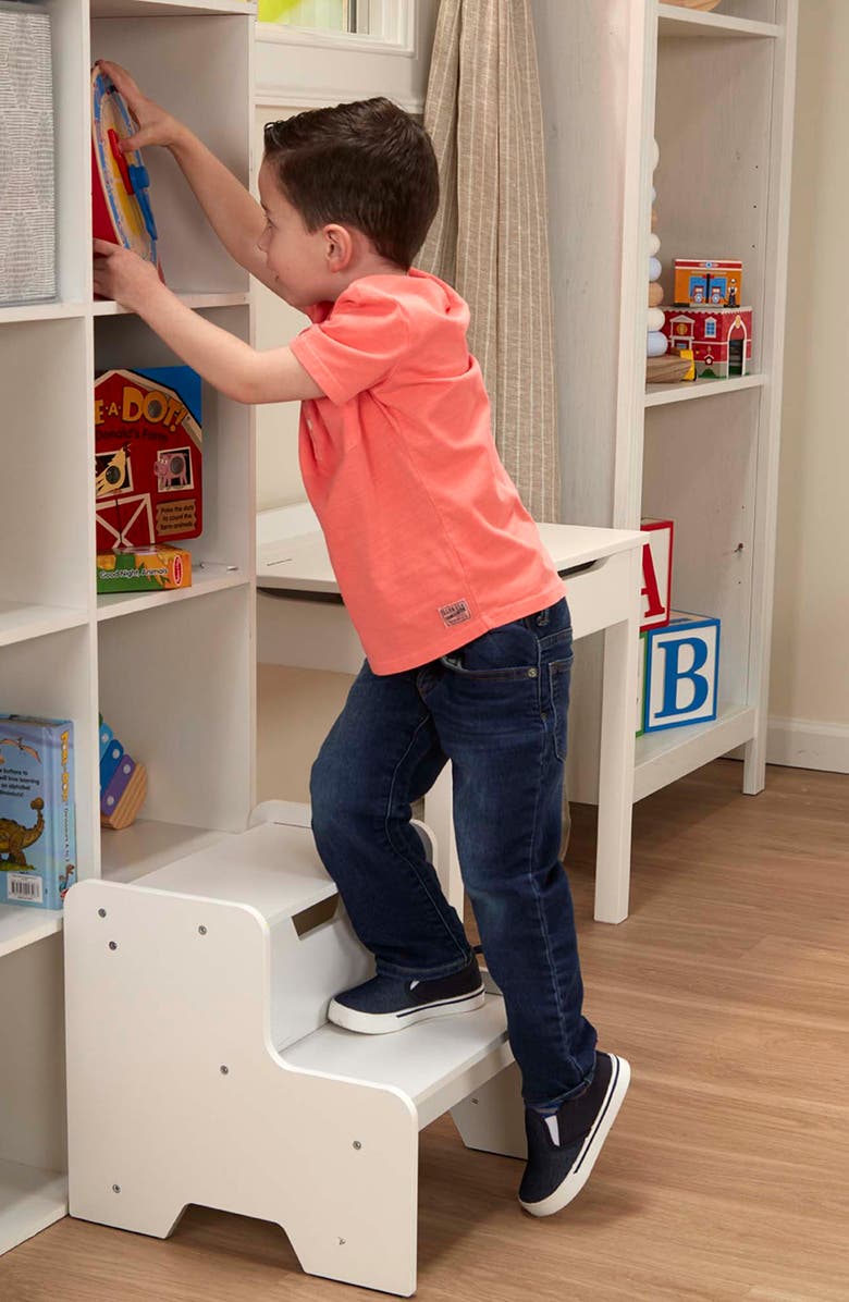 Melissa & Doug Wooden Step Stool, Alternate, color, White