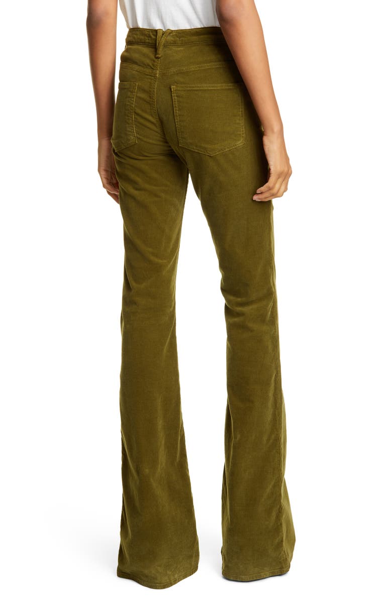 Veronica Beard Beverly High Waist Corduroy Flare Pants, Alternate, color, 