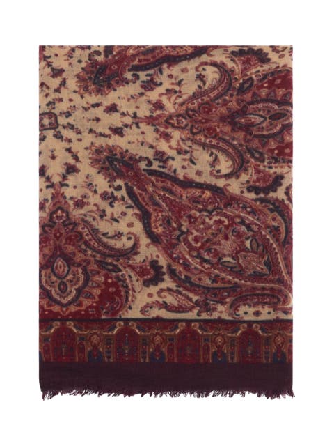 Solane Paisley Print Scarf