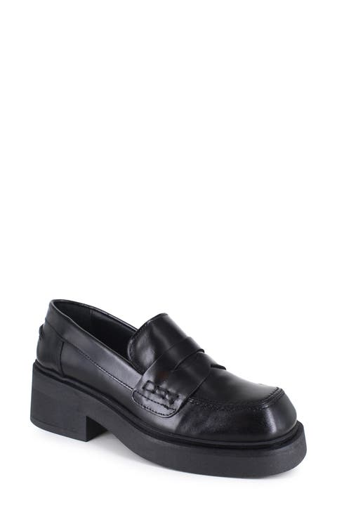 Geraldine Platform Penny Loafer (Women)