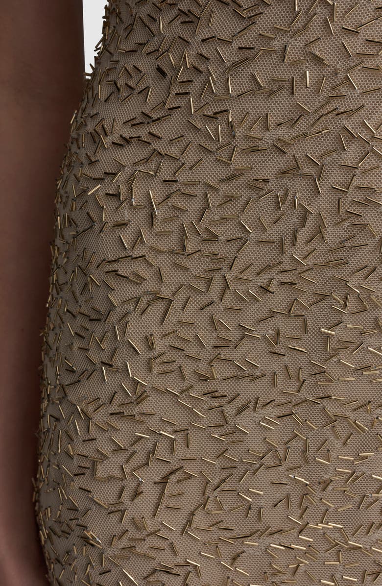 Donna Karan New York Bugle Beaded Slipdress, Alternate, color, 