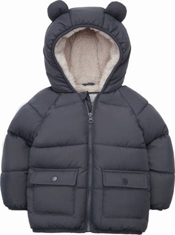Baby Fleece Lined Bear Puffer Jacket