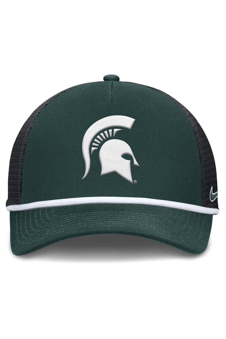 Men's Nike Green Michigan State Spartans Rise Primetime Trucker Adjustable Hat, Alternate, color, Green