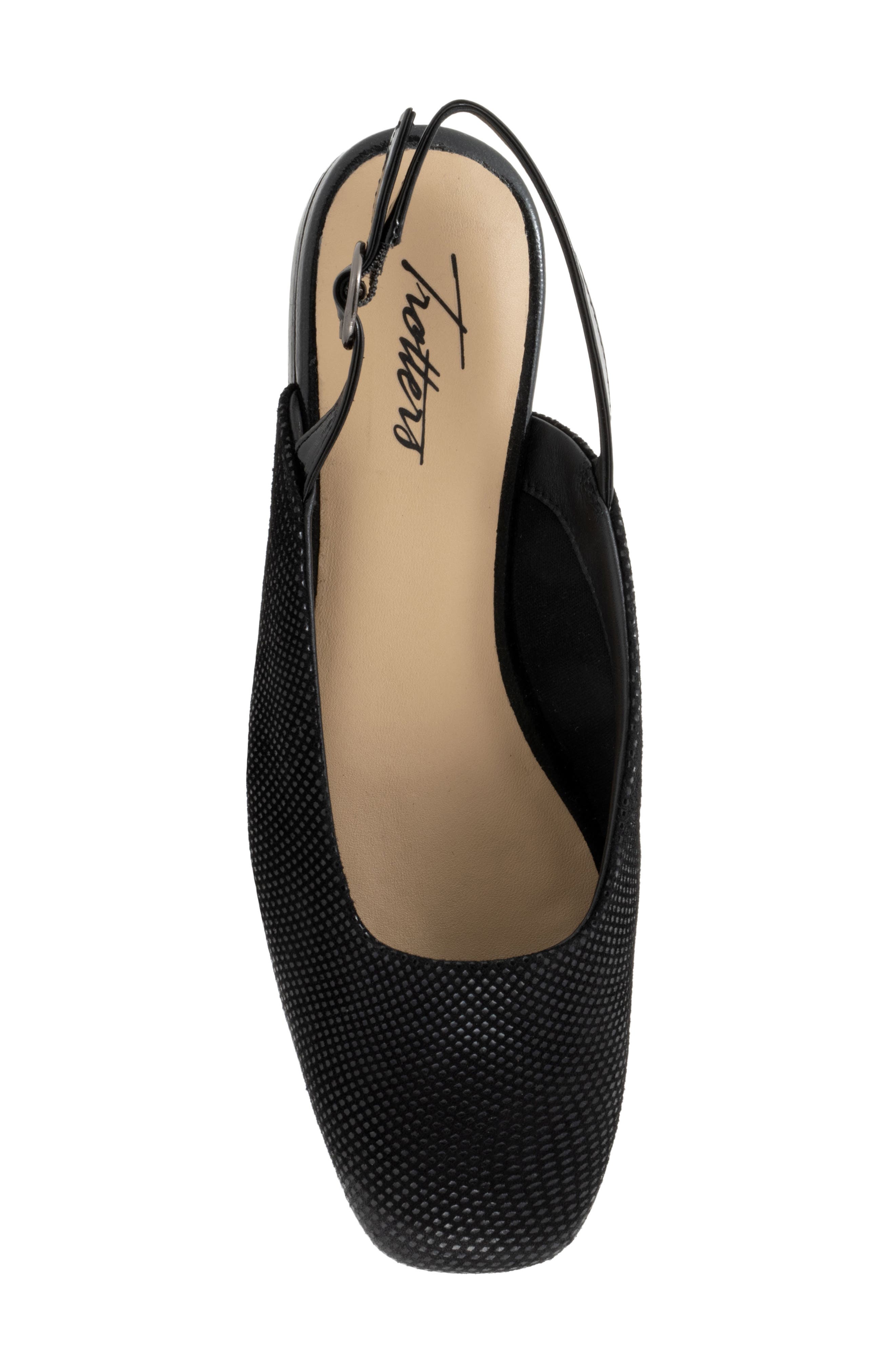 Trotters Holly Slingback Flat, Alternate, color, Blk Mini Dot