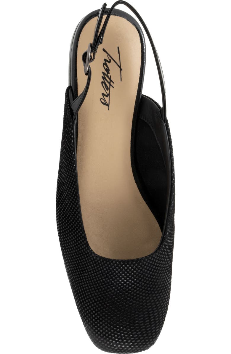 Trotters Holly Slingback Flat, Alternate, color, Blk Mini Dot