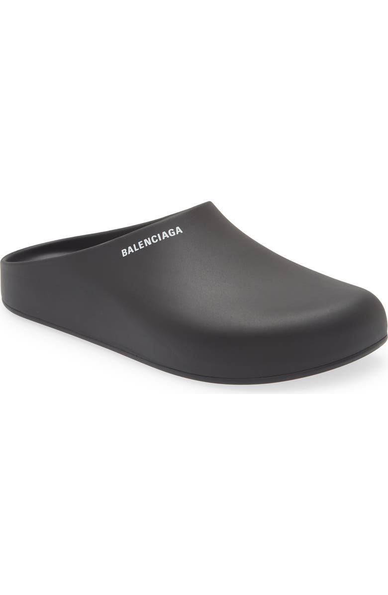 Balenciaga Logo Pool Closed Clog, Main, color,