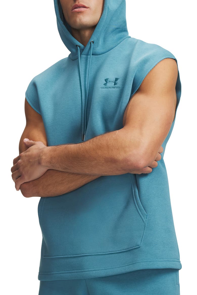 Icon Fleece Sleeveless Hoodie, Main, color, BOUNDLESS BLUE