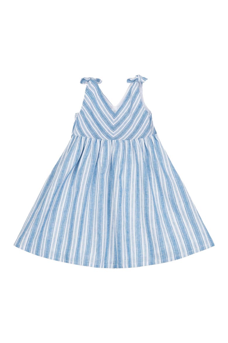 Girls' Sleeveless Bow Shoulder Swing Dress, Infant, Alternate, color, Blue Variegated Stripe