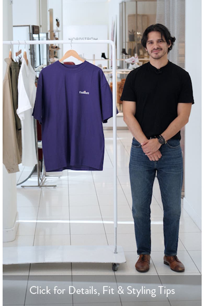 WIP Label Embroidered Oversize Organic Cotton T-Shirt video