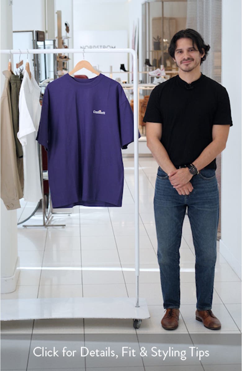 WIP Label Embroidered Oversize Organic Cotton T-Shirt, sales video thumbnail