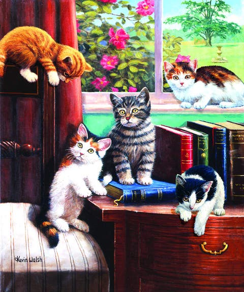Playtime in the Study 1000 piece Jigsaw Puzzle for Adults