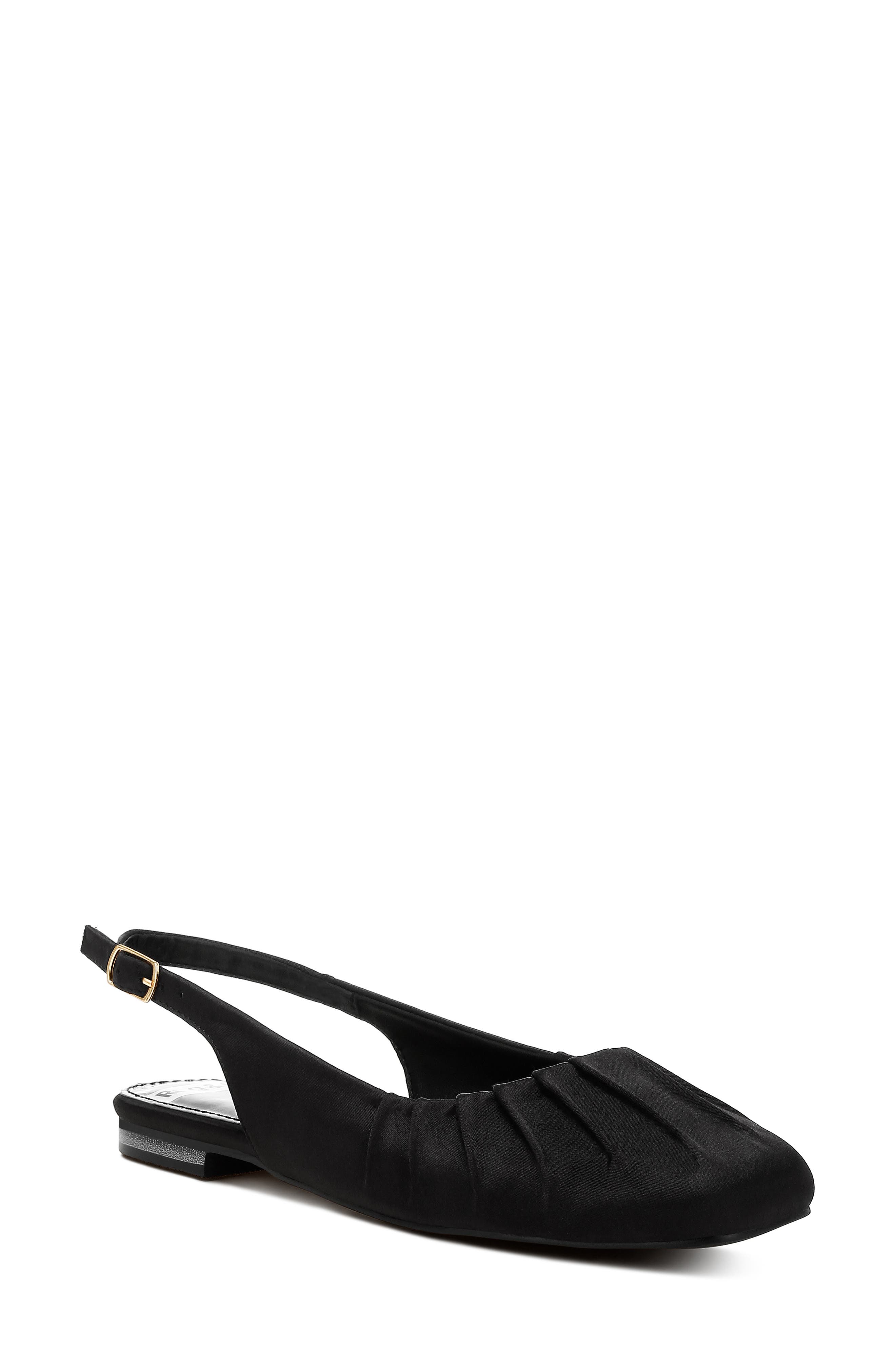 Rag & Co Cheeni Satin Slingback Flat, Main, color, 