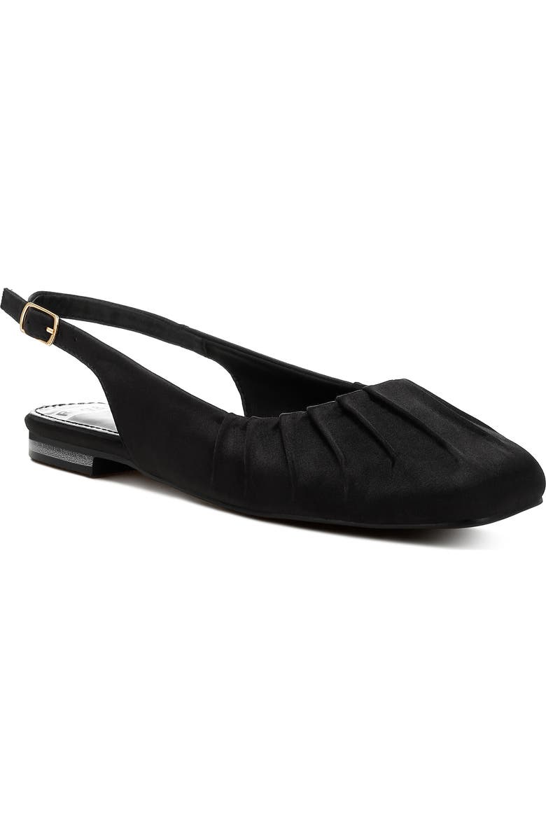 Rag & Co Cheeni Satin Slingback Flat, Main, color,