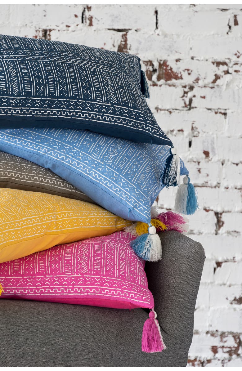 C&F Home Cyrus Woven Tasseled Cotton Decorative Throw Pillow, GET, Alternate, color, Brown