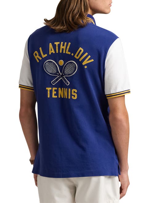 POLO RALPH LAUREN POLO RALPH LAUREN BIG & TALL VARSITY-INSPIRED MESH POLO SHIRT