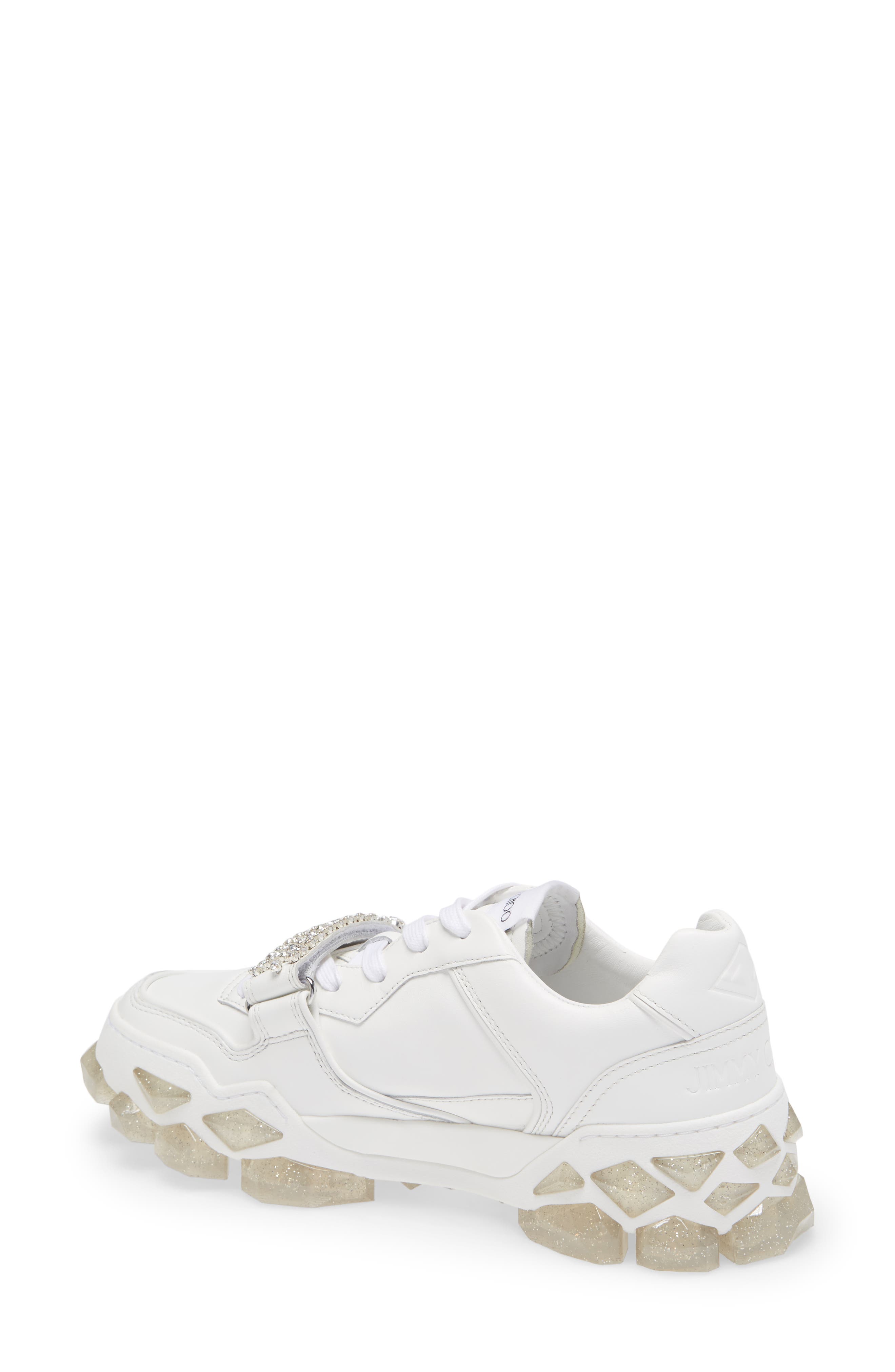 Jimmy Choo Crystal Embellished Low Top Sneaker, Alternate, color, 