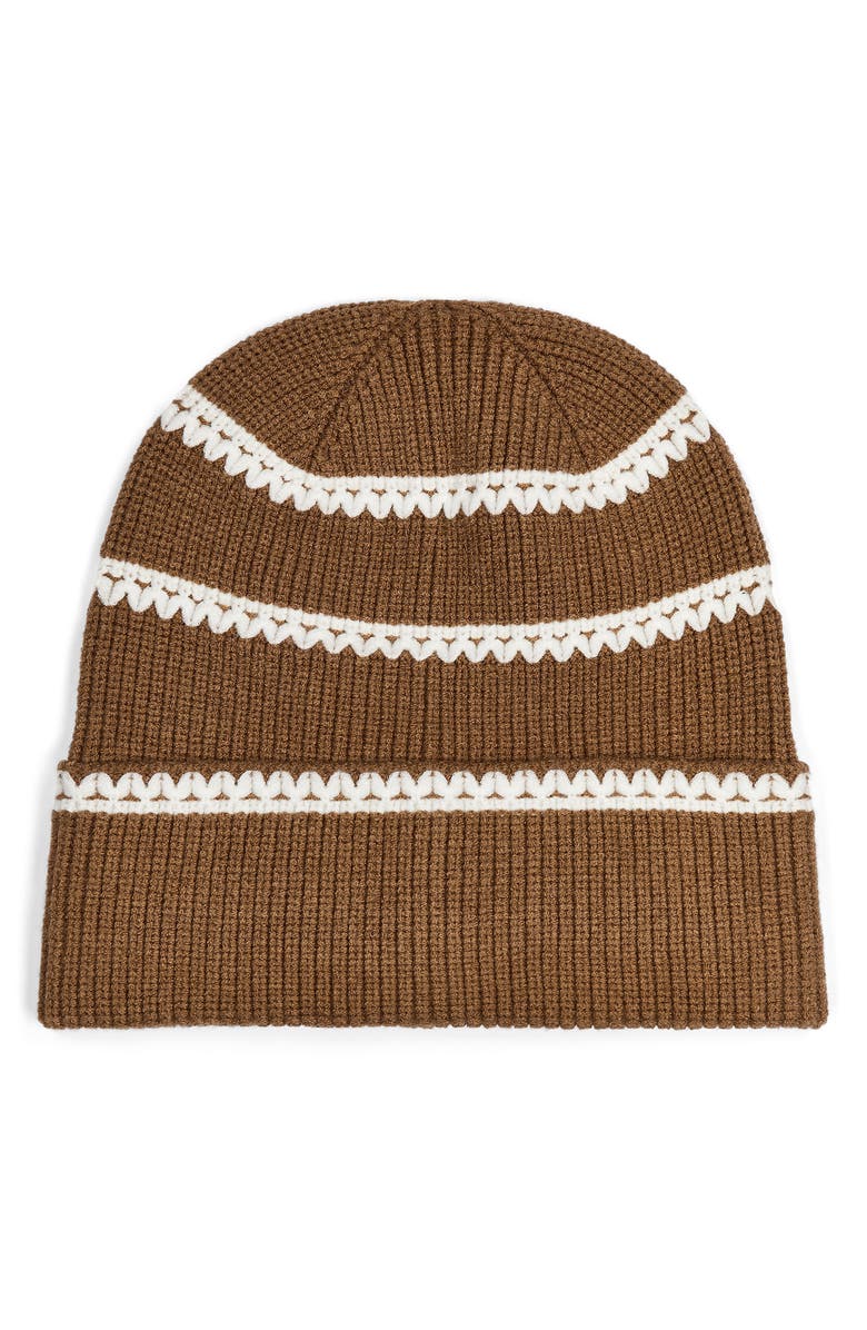 Varley Ronan Stripe Beanie, Main, color, Golden Bronze