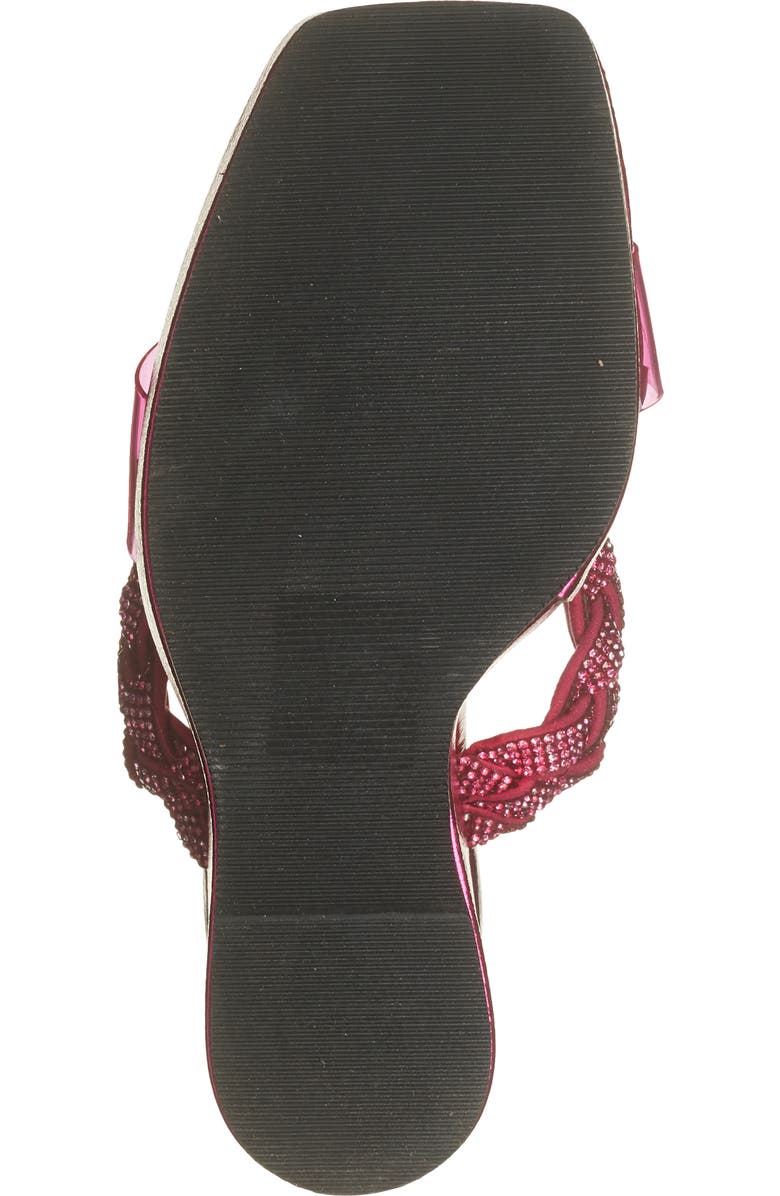 ASHLEY KAHEN Melrose Cutout Wedge Rhinestone Sandal, Alternate, color, Fuchsia