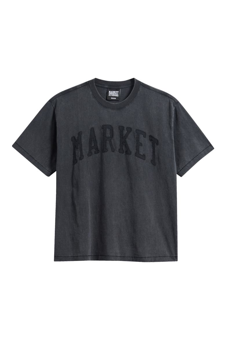 Arc Logo Appliqué T-Shirt, Alternate, color, BLACK