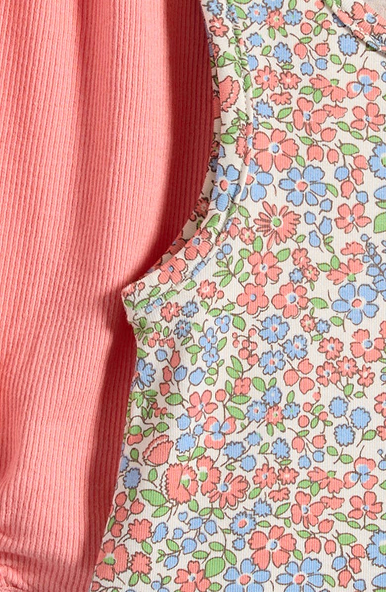 Little Planet 2-Pack Assorted Stretch Organic Cotton Bodysuits, Alternate, color, Multi Floral