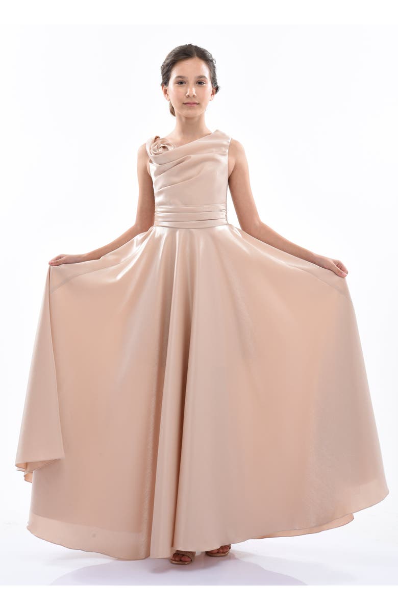 Tulleen Lenelle Dress, Alternate, color, Gold