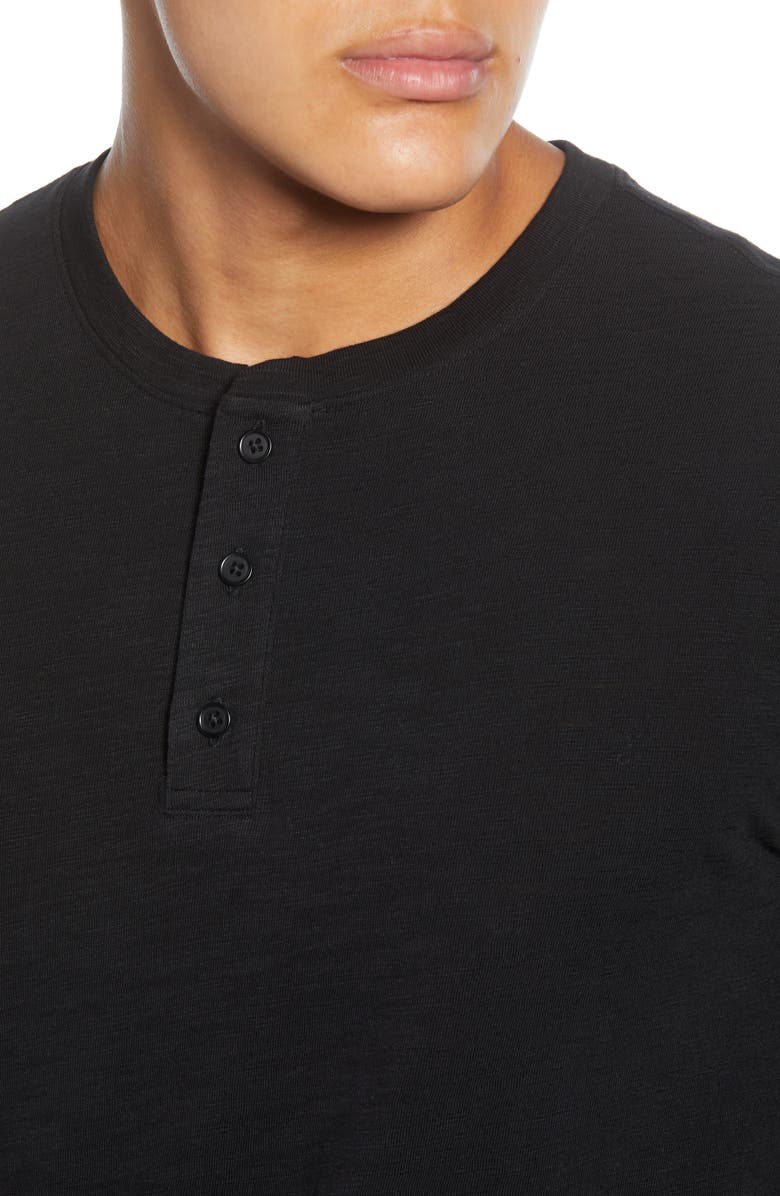Vince Long Sleeve Slub Henley, Alternate, color, Black