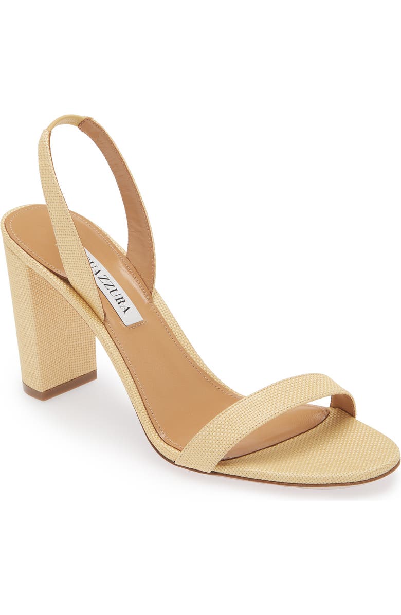 Aquazzura So Nude Slingback Sandal, Main, color, Natural