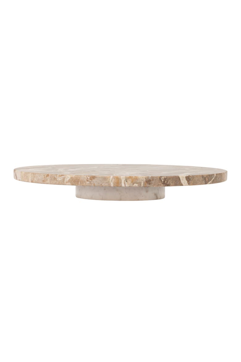 Scandinavian Round Marble Lazy Susan, Alternate, color, Multicolor