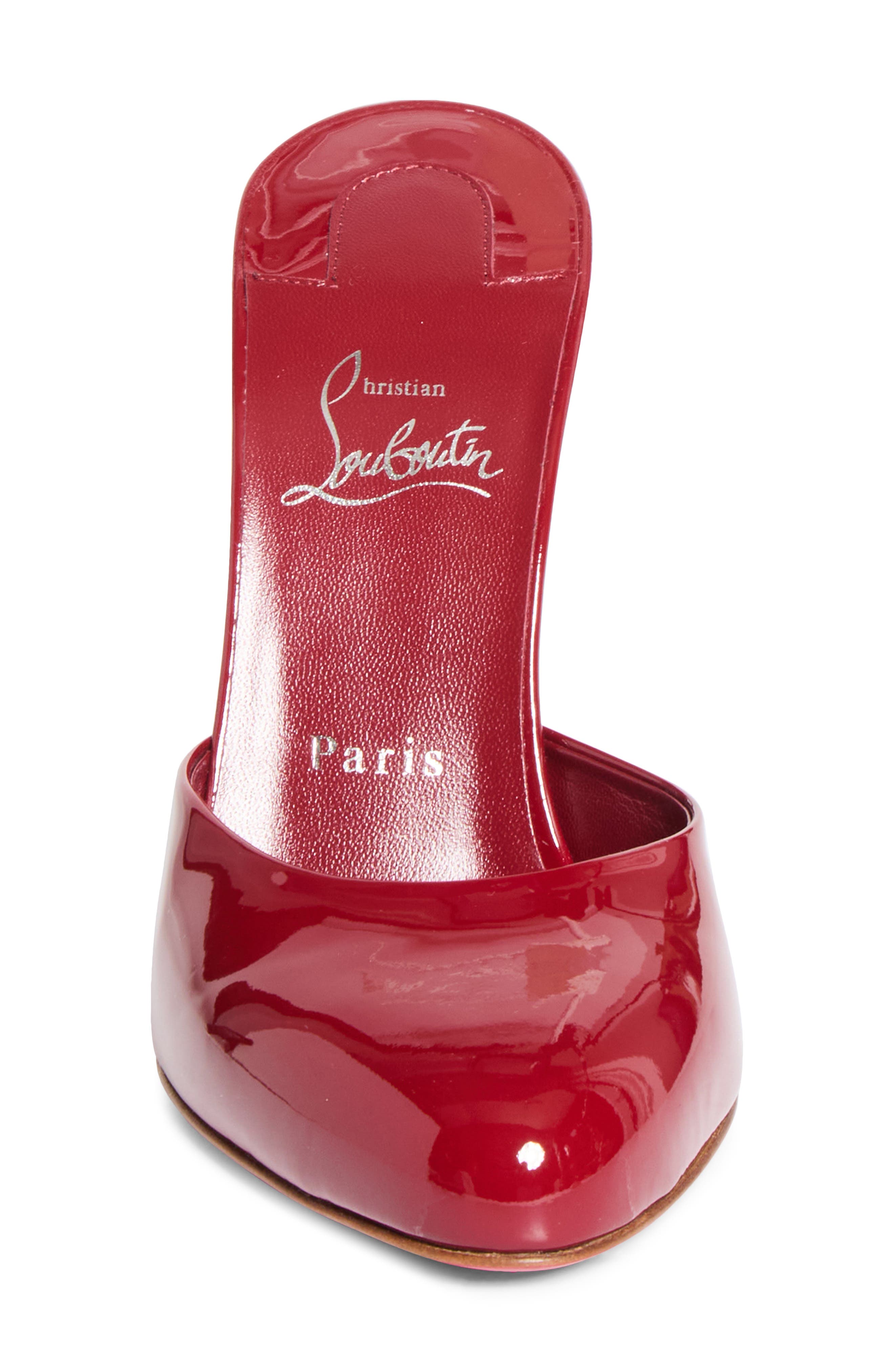 Dolly Patent Leather Heeled Mule, Alternate, color, R95A EMPIRE/ LIN EMPIRE