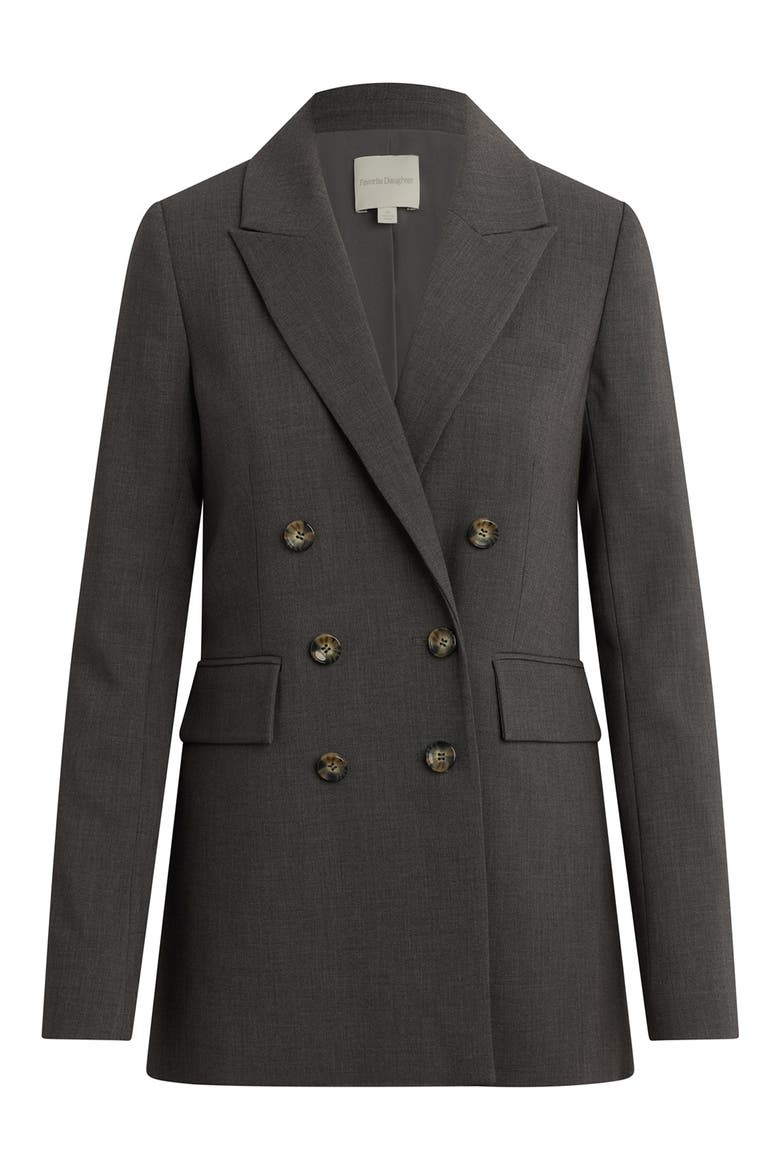 The Phoebe Double Breasted Blazer, Alternate, color, GREY SUITING